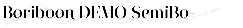 Boriboon DEMO SemiBo字体转换